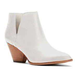 FRYE Reina Cutout Bootie White Leather 6